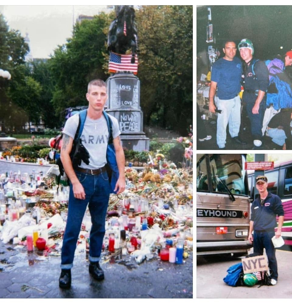 Aaron Kreag volunteering in New York after September 11